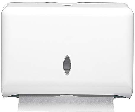 AILELAN Papierhandtuchspender, kommerzieller Toilettenpapierspender, Wandhalterung, Papierhandtuchhalter, multifunktional/C-Falzung, Papierhandtuchspender für Küche und Toilette, Dekor (weiß)