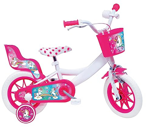 Mondo Toys - Unicorn Fahrrad -Kinder/Mädchen – Größe 12 Zoll – Rollen und Bremse vorne/hinten – 25589