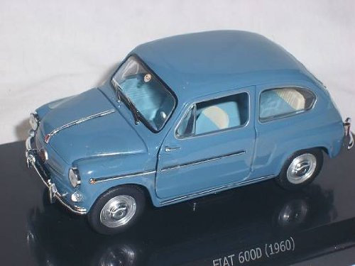 Agostini Defekte Verpackung FIAT 600d 600 D Blau 1960 1/24 Modellcarsonline Modellauto Modell Auto Sonderangebot