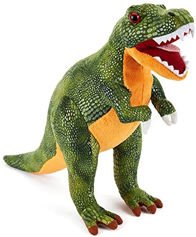 Zappi Co Plüsch Kinder Kuscheltier Weiches Kuschel Plüschtier - Teil der Safari-Tiere-Kollektion, Perfekt für Kinder(30cm)(T-Rex Grün)