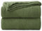 Longhui bedding Olive Green Cotton Cable Knit Throw Blanket for Couch Sofa Bed, Home Decorative Lightweight Knitted Blankets with Bonus Laundering Bag, 60“ x 80”, Machine Washable
