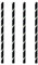 PAPSTAR 87979 Lot de 100 pailles en papier à rayures noires et blanches Ø 8 mm 20 cm