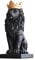 Statue Skulptur Figur Vintage Harz Kreative goldene Krone Löwen-Statue Harz Tier Figur Dekoration Desktop-Handwerk Skulptur 5.5 * 7.5 * 13.8,Q2