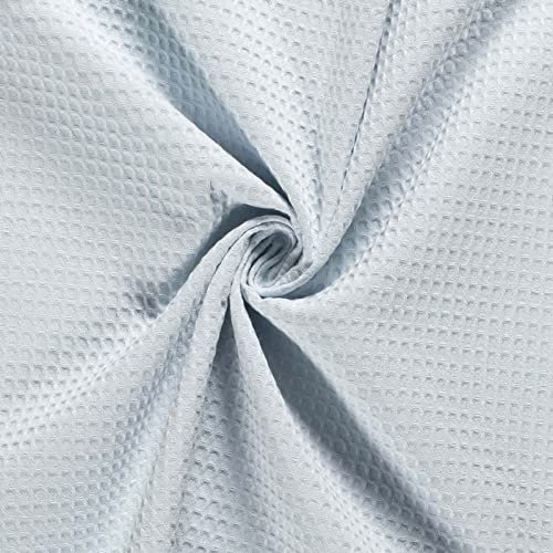 50x150cm Frottierstoff Waffelpiqué Baumwollstoff Oeko - Tex 100 Meterware am Stück Farbwahl, Farbe:babyblau