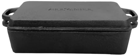 Gusseisenkuss ® 2-in-1 Casserole mit Pfanne/Deckel 22x13,5 cm 1/0,4 Liter Gusseisen