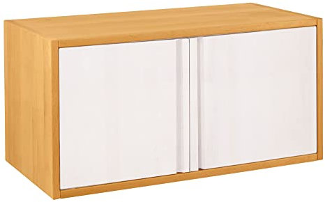BioKinder 27653 Laura Regalwürfel Regalelement Regal mit 2 Türen aus Massivholz 40 x 80 x 40 cm
