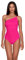 Lauren Ralph Lauren Beach Club Solids Doppelriemen One Shoulder One Piece, passion fruit, 42