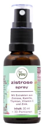 for you Zistrose Halsspray 30ml - Halsschmerz Husten Rachenspray bei akuten Beschwerden - mit Extrakten Zistrose, Kamille und Thymian, sowie Akazienhonig, Propolis, Manukahonig, Vitamin C & Zink