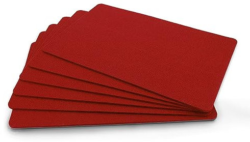 SwavGo Filz Untersetzer Tischset, 6er Platzset Bunte Filzunterlagen für Teller, Besteck, Gläser - Tischset abwaschbar (Weinrot)