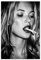 MAHWER Kate Moss Smoking Poster Leinwand Poster Wandkunst Dekor Druck Bild Gemälde für Wohnzimmer Schlafzimmer Dekoration ungerahmt 20 x 30 cm