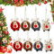 Weihnachtsbaum Anhänger, 8 Stück Weihnachtsschmuck Rentier Weihnachtsanhänger Elch Deko, Spaß Weihnachtsanhänger Deko, Filz Holz Weihnachtsbaum Hängende Dekoration Christbaumschmuck Geschenk