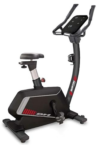 BH Heimtrainer Boston Fitnessbike Zwift Kinomap Schwungrad 9kg 150kg | 12 Programme, OMA-LED-Monitor, Bluetooth-FTMS-Protokoll, Magnetischer Widerstand