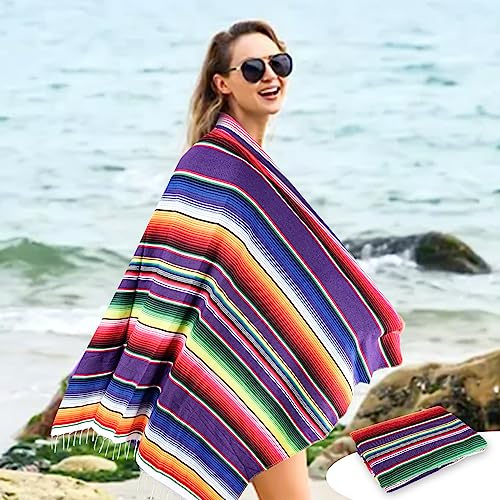 Luntfeiy Mexikanische Tisch Decke für Mexikanische Hochzeits Dekorationen, Mexikanische Saltillo Serape Decke Bett Decke Tisch Decke Tisch Decke Tapisserie Decke Picknick Matte