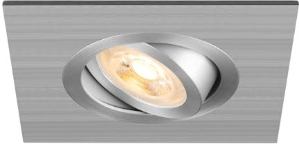 SLV NEW TRIA 75 XL, Deckeneinbauleuchte, quadratisch, max. 10W, GU10, aluminium