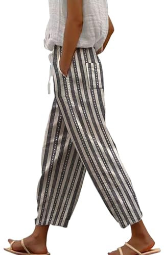 Prime of Day 2024 Angebote Damen Hosen Stretch Cargohose Frauen Kurz Schlabberhosen Damen Schwangerschaft Leggings Hosenanzug Damen Brautmutter Baumwoll Leinenhose Damen