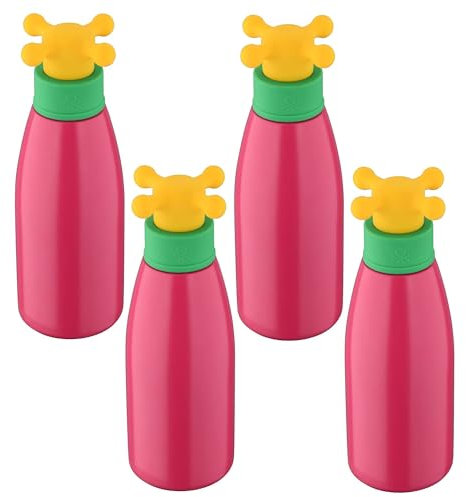 UNITED COLORS OF BENETTON. - Set de 4 botellas de agua Rainbow de 500ml en acero inoxidable color rosa