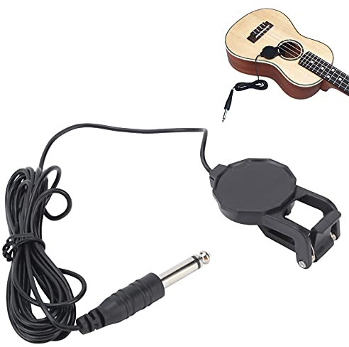 Zerodis Acoustic Guitar Pickup Microphone Piezo Clip-On Pickup Easy to Use for Parties ABS + Metal