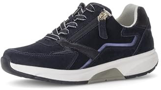 Gabor Damen Low-Top Sneaker, Frauen Halbschuhe,Strassenschuhe,Sportschuhe,Freizeitschuhe,Turnschuhe,Laufschuhe,Freizeit,Blue/Ocean,40.5 EU / 7 UK