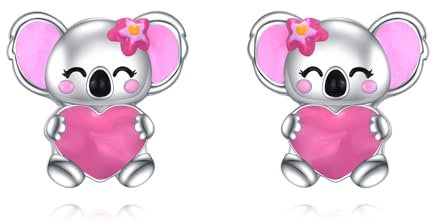 Koala Ohrringe für Damen Sterling Silber Tier Ohrringe Ohrstecker Tier Schmuck Geschenk