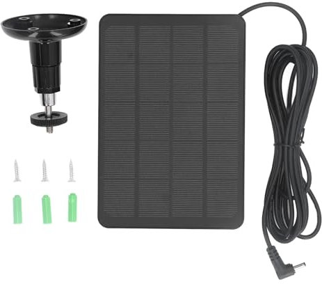 10W Solar Panel Charger, Adjustable Ring Camera Solar Panel, Professional Efficient IP65 Water Proof Portable Solar Powered Charger for Ring Spotlight Cam for Ring Stick Up Cam (CSP4W-DC-B)