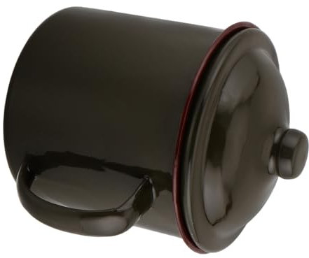 Kisangel Vintage Enamel Camping Mug Retro Enamelware Tea Cup for Outdoor Home Travel Large 700ml Leakproof Lid