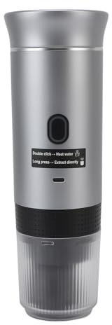 Goshyda Machines Portables Electric Expresso, Cafetière de Voyage pour Camping avec Chauffage Automatique, Cafetière Rechargeable USB avec Batterie de 7500mAh pour RV, Randonnée, Bureau