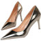 Tacchi alti alla moda con tacco in metallo. Scarpe con tacco alto in metallo con punta a punta scarpe donna Stivali invernali tacco rosso, grigio., 42 EU