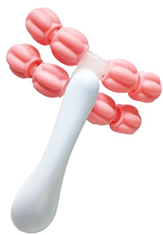 Massagerolle 1 Stück aus Kunststoff für Körpermuskelentspannung | Handmassagegerät in Rosa, für Beine und Arme, Leicht zu Bedienen, Vielseitig Einsetzbar