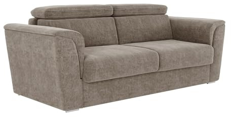 Vente-unique - Schlafsofa 4 Rizora - Polyester - Taupe