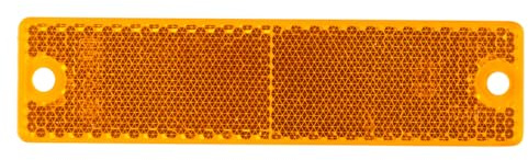 Grote 40133-5 Mini Stick-On/Screw-Mount Rectangular Reflector - Amber (Retail Packaging)