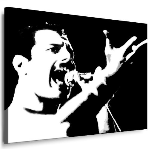 Bilder Kunstdrucke/Boikal/Leinwand Bild mit Keilrahmen Queen - Freddie Mercury 100x70 cm xxl.651