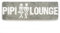Interluxe Schild Pipi Lounge grau mit Klebepunkten Toilette Gäste WC Badezimmer Türschild Hinweisschild Holzschild