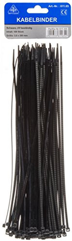 HaWe Kabelbinder Uv-Beständig, 300 x 3, 6 mm, schwarz, 611.65