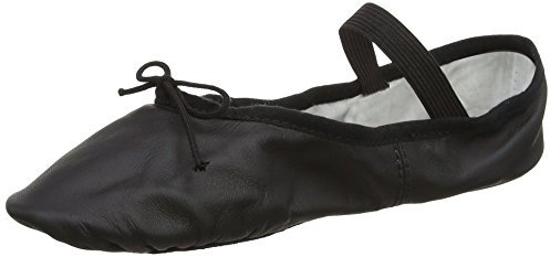(S0209) Bloch Arise Leder Ballettschuh Schwarz EU 39.5 B UK Ad 6.5 B