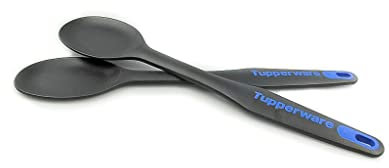 TUPPERWAR Cuiller plate E37 ergonomique noir bleu (2)