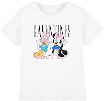 Minnie Girl's Mouse and Daisy Galentines Valentine's Day T Shirt