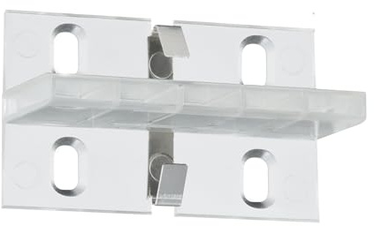 Paulmann 70275 Duo Profil Fixture zur Befestigung von Duo Profil an Wand oder Decke 4er Pack Transparent Metall Kunststoff Zubehör für LED Strips