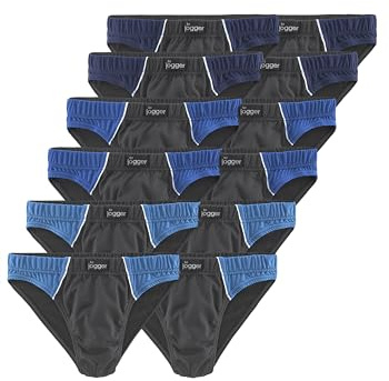 Le Jogger Herren Slip (6 Stück) | Baumwolle, Single-Jersey-Qualität, Kleines Weblabel vorn, Seitliche Paspeln, Bei 60° waschbar, Sportlicher Look