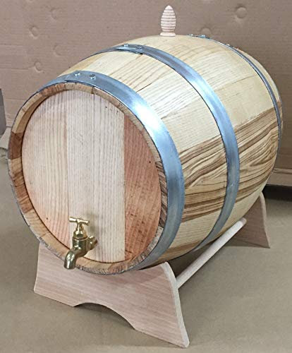 Agorà Botti Botte di Castagno da 20 Litri con Rubinetto di Ottone