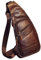 Xieben Leder Schultertasche Sling Umhängetasche Rucksack für Herren Frauen Schulter Brust Tag Pack Reisen Draussen Beiläufig Rucksäcke Tagesrucksack Kaffee