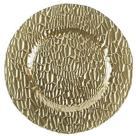 Elegance Frankford Chargers Set of Four, 13, Gold