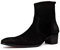 OSSTONE Stivaletto da Uomo Chukka in Pelle Suede Stivaletti Casual Tacco Chelsea Stivali con Cerniera OS-JY002-Black Suede, Camoscio Nero US10(EU43)