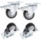 Himimi Lot de 4 Roulettes Pivotantes de 75mm, Roulettes avec Frein d'une Capacité de Charge de 400 kg, Roulettes de Transport à 360°, Roulettes pour Meubles Adaptées à Tous Types de Sols