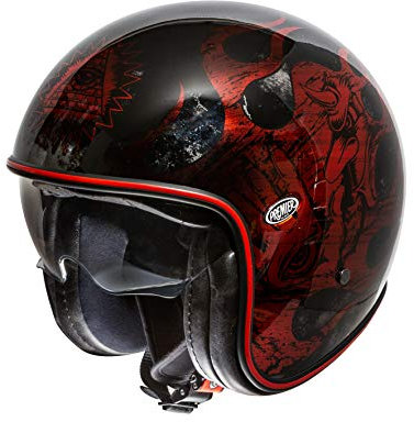 Premier HELM LE PETIT CLASSIC BD RED CHROMED,ROT/SCHWARZ,L