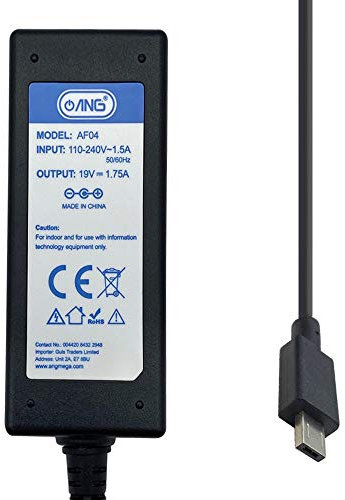 ANG® Replacement for Asus 19v 1.75A Micro USB Pin AC Adapter Laptop Charger Premium Quality for ASUS EeeBook X205T X205TA X205 E202 E202S E202SA E205SA and More