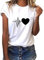 Tuopuda Magliette Donna Estive T-Shirt Manica Corta Elegante Top Cotone Crew Neck Graphic Tee Maglietta Casual Camicia Stampa Shirt Divertenti Sportivi Blusa Moda Top Taglie Forti, Bianca, M