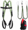 Kratos Safety Gerüstbauer Sicherheitsset, Fallschutz-Set mit Kratos Zweipunktauffanggurt EN361, Y-Bandfalldämpfer EN355, Rucksack, PSA