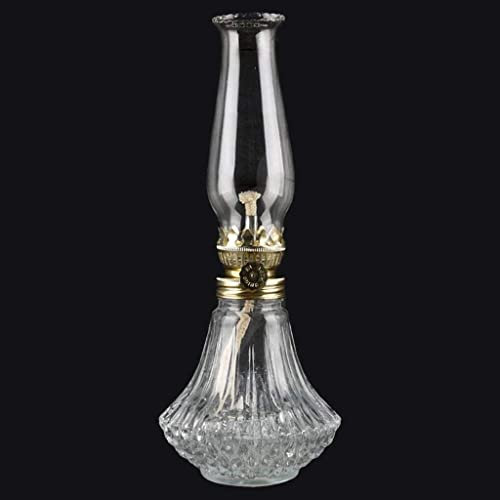 xinke Lampara de Aceite para Uso en Carpa al Aire Libre Terraza JardíN IluminacióN Decorativa Vintage Quinque Candil de Aceite con Mecha (Color : Clear)