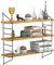 unho Floating Wall Shelf Unit, 3 Tier Rustic Floating Shelves Kitchen Wall Storage Adjustable Wall Mounted Bookshelves Plant Shelf Wood and Metal Wall Display Shelves for Living Room Bedroom Kitchen