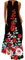 WINKEEY Femme Robe Longue Imprimé Floral Maxi Robe Bohème avec Poches sans Manches Grande Taille, Roses 3XL
